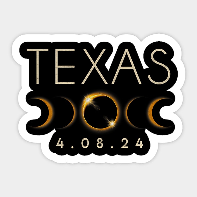 Solar Eclipse 2024 State Texas Total Solar Eclipse Sticker by SanJKaka